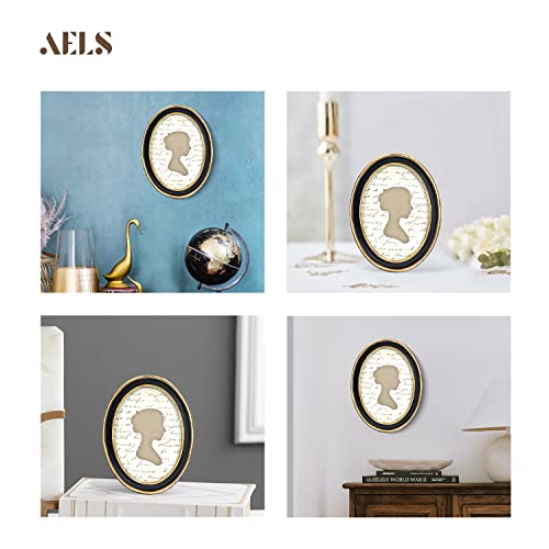 Aels 5X7 OVAL FRAMES Inch Vintage Picture Frame, Elegant Antique Photo Frames With Glass Front, Photo Display, Tabletop Wall Hanging, Gift Ideas, Black Oval thumb #3