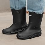Rain Boots for Men, Waterproof Rubber Boots Superior Durable Mid Calf Garden Boots Non-Slip Mud Boots, Platform Fishing Boots for Outdoor Comfort Work Boots