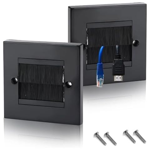 Misuyue Black Brush Wall Plate, 2 Pack Cover