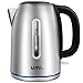 Amazon Brand - Umi Hervidor Agua Electrico 2200W Rápida Ebullición 1,7 L con Luz LED, Controlador Strix Desconexión Automática & Protección para Hervir en Seco, Sin BPA Acero inoxidable