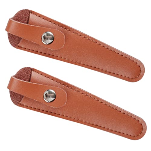 PartyKindom Leather Salon Scissor Bag Barber Scissor Holder Hair Cutting Tools Storage Bag Protective Sleeves