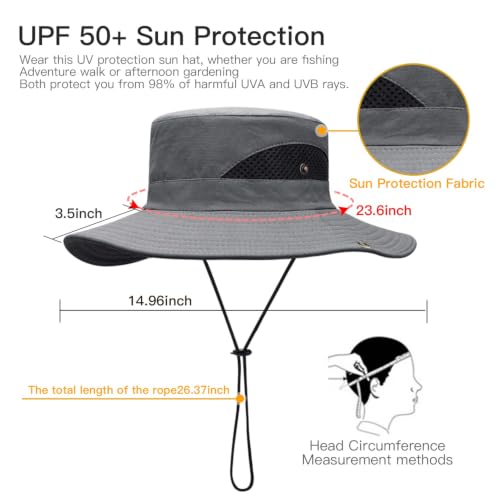 Image of HSR Lightweight Breathable Stylish Summer Hat Cap for Men Women, UV Protection, Sun Protection Round Cap for Travel, Hiking, Gardning, Fishing for Men Women