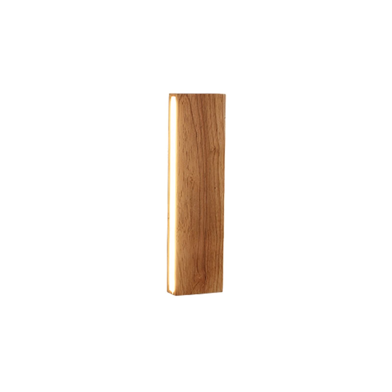 Lámpara de pared LED de madera con luz de lectura rectangular para decoración de interiores 8