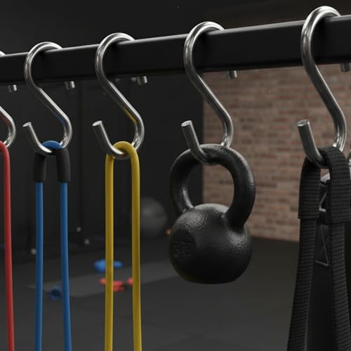 Image of Stainless Steel S Hook - Heavy-Duty Hanging Hook - Rustproof Multipurpose Use - Silver - 3 Inch (Pack of 4)