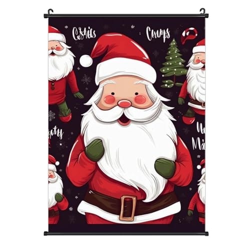 Père Noël impression sur toile salon tableau décoration murale maison chambre