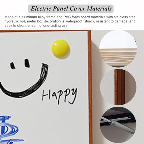 Couvercle de panneau de disjoncteur blanc 60x50cm réutilisable pour boîtier électrique - 7