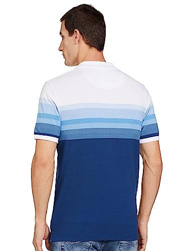 Image of Max Men's Half Sleeves Regular Fit Striped Polo T-Shirt