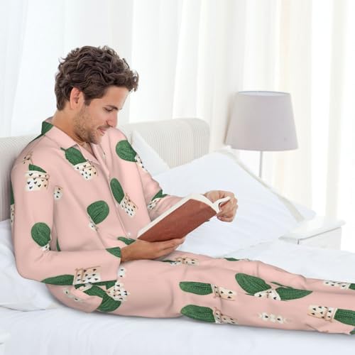 Pyjama classique à col cranté pour savourer une soirée confortable