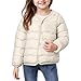Boys Winter Coat Waterproof Loose Puffer Down Girls Jackets Cute Button Fall Winter Coats For Girls Fleece Fashion Quilted Thick Outerwear Padded White 90