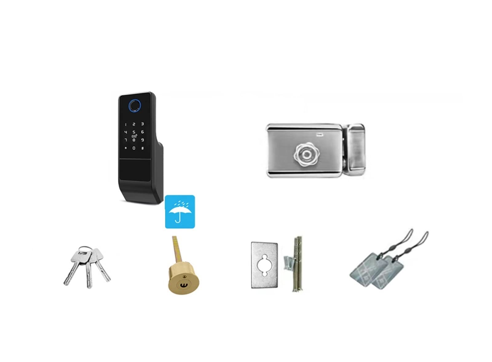 Inteligentny zamek do drzwi, Smart Electronic Fingerprint Motise Blokada IC. Aplikacja wsparcia kart do drewnianych drzwi żelaza(Basic (no APP))