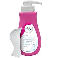 Veet PURE Haarentfernungscreme - Haarentfernung für Körper & Beine - 1 x 400 ml