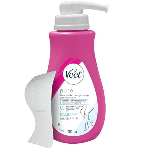 Veet PURE Haarentfernungscreme - Haarentfernung für Körper & Beine - 1 x 400 ml