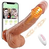 Thrusting Dildo Realistic Vibrator Dildos - Vibrators Adult Sex Toys for Women，Silicone 8 inch Suct
