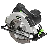 GALAX PRO 1400W Sierra Circular,6000RPM sierra circular manual con guía láser,Corte Máximo:62mm(90°) y 48mm(45°),2 Hojas de Sierra 185mm(24T&40T) para Corte de Madera/Plástico