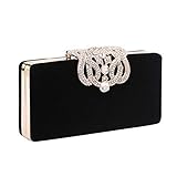 Estilos y características: esta bolsa de noche con hebilla de corona de cristal única, marco de metal dorado y correa de hombro extraíble tiene un aspecto lujoso, y viene en muchos estilos diferentes, como bolso de mano, bolso cruzado, bolso de hombro. Hay dos maneras de llevar esta bolsa de noche, y la bolsa con correa de cadena para el hombro te hará lucir aún más alta.