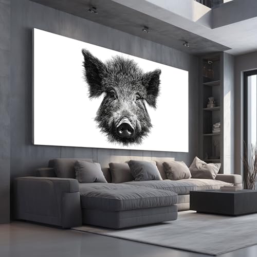 Tableau sanglier photo artistique réaliste décoration murale haut de gamme pour adulte