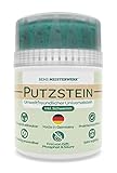 Umweltfreundlicher Putzstein 1kg Vorteilspackung - Nachhaltiger Universal Allzweckreiniger inkl. Schwamm Made in Germany effektiv gegen Schmutz, Fett, Kalk auf Grill, Herd, Ofen, Fenster, Bad etc.