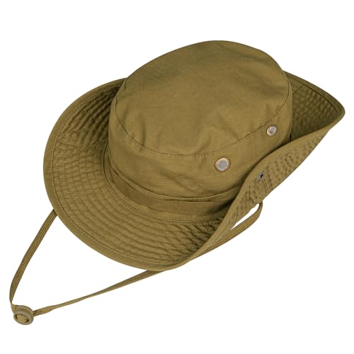 Image of Sun Hats for Men Women Bucket Hat UPF 50+ Boonie Hat Foldable UV Protection Hiking Beach Fishing Summer Safari