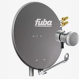 Dieses 1-Teilnehmer-Set besteht aus: Fuba DAL 800 Alu Sat-Schüssel 74cmx84cm in Anthrazit + Fuba DEK 117 Single LNB mit optimierter Mobilfunkabschirmung