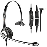Hohe Klangqualität für klare Kommunikation: Breitbandklang 2.5mm Telefon Headset ermöglicht natürliches Hörerlebnis, bietet Noise Cancelling Mikrofon zur Verringerung der Hintergrundgeräusche, akustischen Stoßschutzschaltkreis, um Ihr Gehör zu schützen.