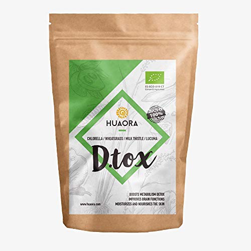 Huaora D.tox – Detox fegato per rafforzare il sistema immunitario, curare la salute della pelle – senza glutine, soia ne lattosio (250 gr.)
