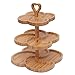 PIOJNYEN Soporte para Tartas de Madera de 3 Pisos, Bandeja de Servir extraíble para postres, Ideal para el té de la Tarde, té Alto, cenas y Eventos.