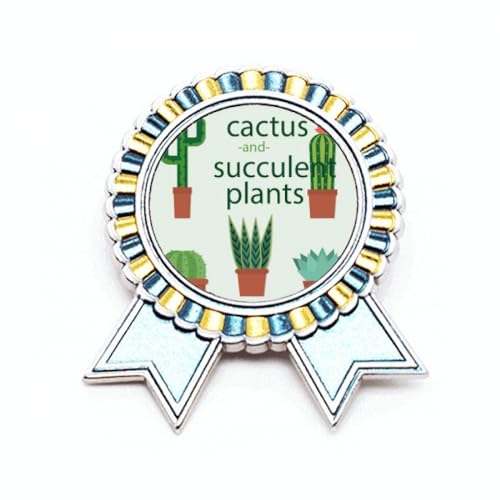 Broche cactus en pot pour personnaliser un sac ou un vêtement en toile