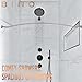 BINO Expandable Curved Shower Curtain Rod | Polished Chrome 48