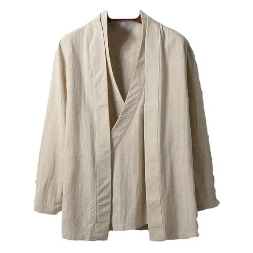 Cardigan Hanfu en lin pour hommes idéal pour le bien-être quotidien