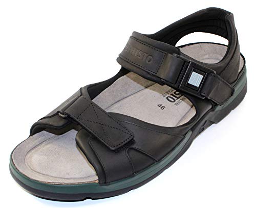 Sandalias Mephisto Men's Shark Waxy en color negro y talla 42 B EU para hombre