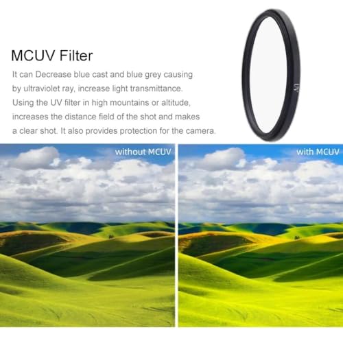 Image of GetZget Nd Filters Lens Compatible with oneplus12, iPhone 14 /15 pro & pro max, Xiaomi 14 Mobile Cover, DSLR Camera (UV Filter, 58mm)