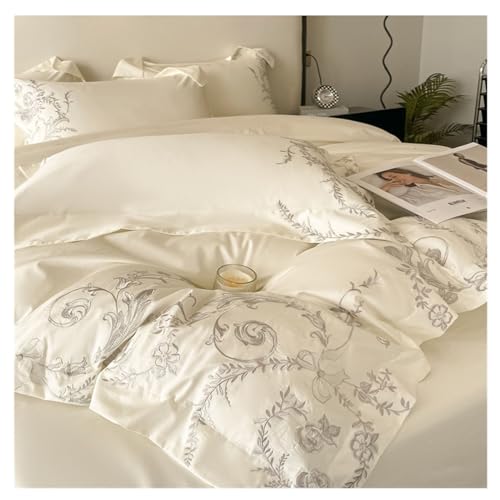 Housse de couette en coton durable literie drap 4 pcs - 7