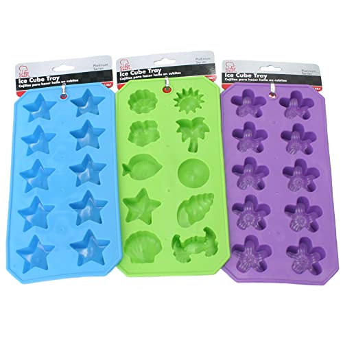 Set de 3 bandejas para cubitos de hielo plástico miniatura 2