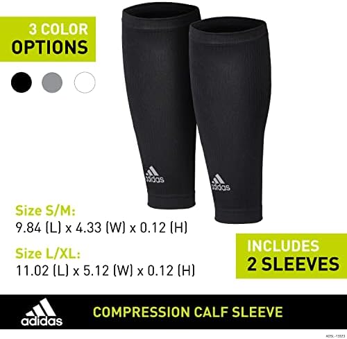 adidas Unisex Compression Calf Sleeves 