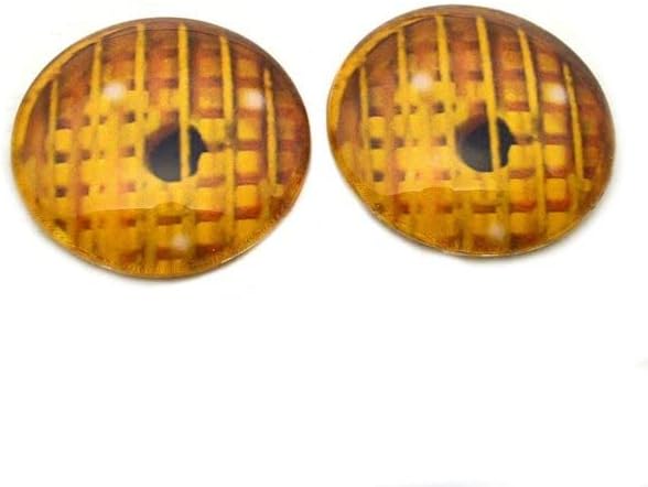 Golden Yellow Glass Eyes 6mm to 60mm Technology Fantastic Jewelry Making Art Doll Parts Taxidermy Sculpture Flatback Domed Cabochons (60mm)