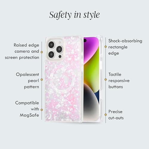 Image of COCOMII Rectangle for iPhone 13 Pro Max Case, Hot Pink Opal
