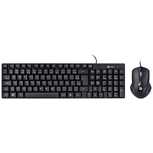 VINIK TECLADO E MOUSE USB CORP ABNT2/1200DPI CABO USB 1.8M PRETO - CC200