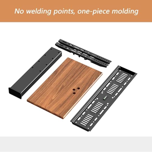 Support de table pour téléviseur instable hauteur réglable socle bois 70kg - 7