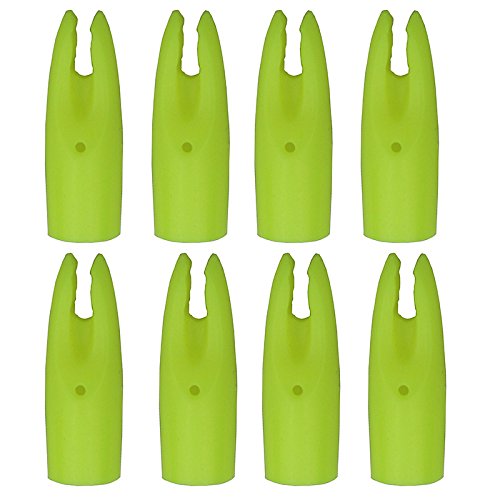 UP100 50 PCS Black/Yellow Archery Arrow Nock for Shaft Outer Diameter 6.9mm