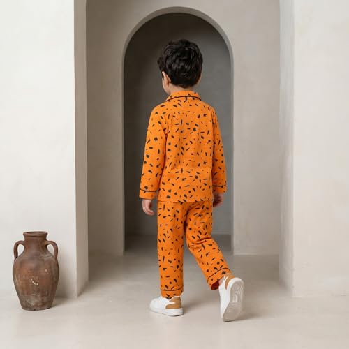 Image of CLAP Kids Cotton Printed Full Sleeves Night Suit