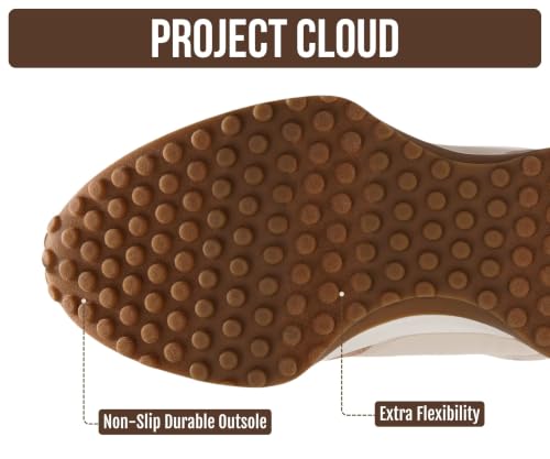 Image of Project Cloud Trendy Fashion Sneakers for Women 2026 - Memory Foam and Non-Slip Comfortable Casual Ladies Shoes for Womens Fashion Sneakers - Lightweight Lace-up Shoes (Lecco)