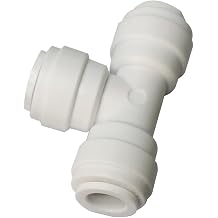 Food-Grade Quick Connector Push-in Tube Fitting, 5/16" O.D. Tee Union Push to Connect Part for Reverse Osmosis Water Filter Purifier Pack of 10