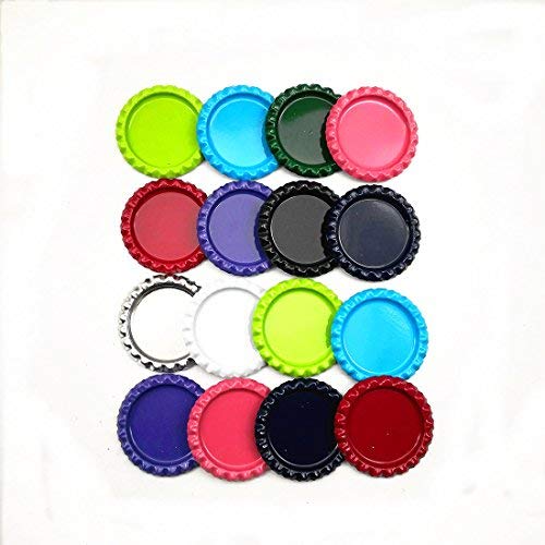 Igogo MIXED COLORS 100PCS (10COLORS X 10PCS) 100 Pcs Mixed Colors Bottle Caps Craft Bottle Stickers thumb #2