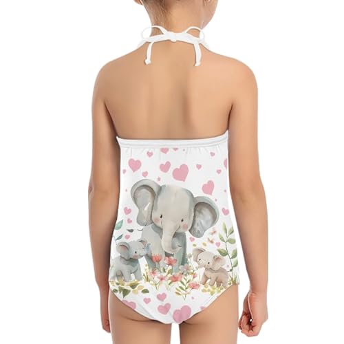 Girls' Swimwear Beach Sport Athletic One Piece Swimsuit Halter Bathing Suits4