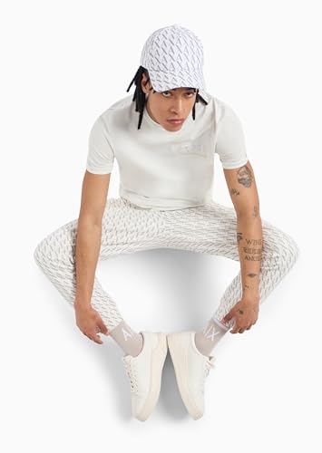 Armani Exchange Men's Cotton French Terry Jogger with All Over Ax Logo Pattern2