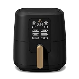 6 Qt Air Fryer With Turbocrisp Technology And Touch-Activated Display, Black By Drew Barrymore, Adjustable Temperature Ranges