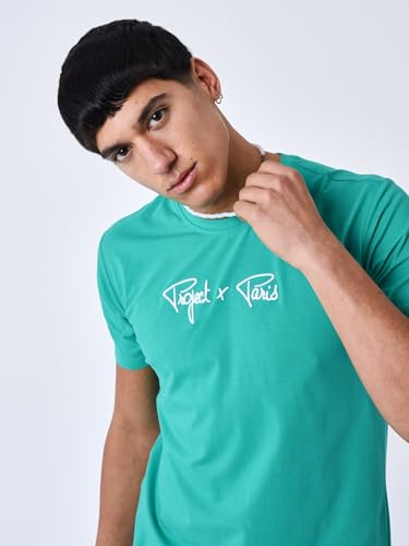 T-Shirt Broderie Relief Vert M Project X Paris Mode - 3