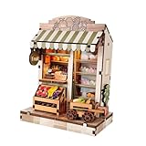 F Fityle Casa de muñecas en Miniatura de Madera para niños y niñas, con Muebles, construcción pequeña, Juguetes de Madera, decoración de Escritorio, Frutería