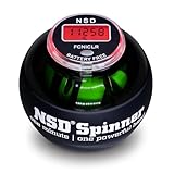 NSD Power AutoStart Spinner Gyro Wrist Forearm Grip Strengthener with Auto Start Feature and Battery-Free LCD Counter