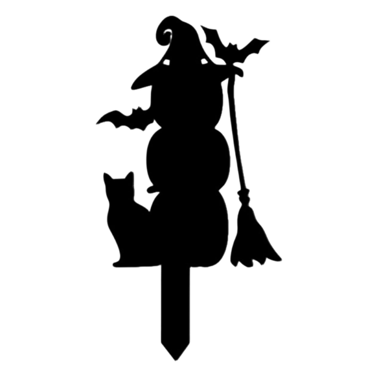 Halloween Ghost Garden Stake, Glow Spooky Yard Sign – Pumpkin Scarecrow Acrylic Decor for Lawn, Pathway, Front Yard E
